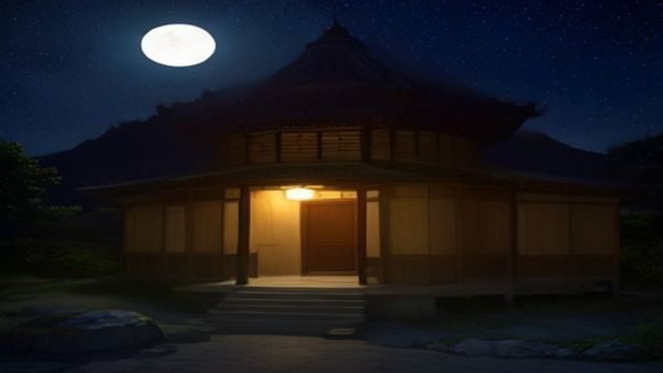 午夜美学视频封面：暗色调书房场景，台灯光晕，主编林晚声正在讲解午夜氛围感布置技巧，画面温柔有质感